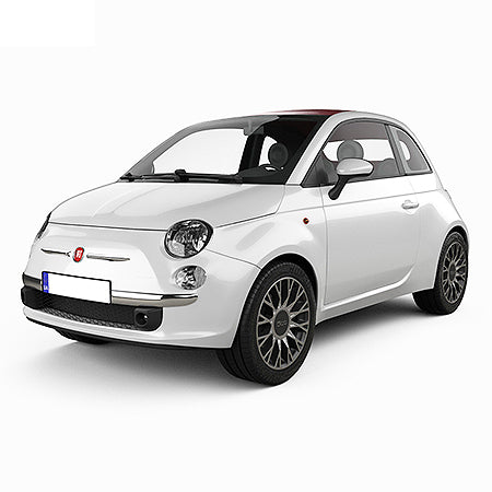 Rozsdamentes acél küszöbvédők Fiat 500 gyártmány 09.2007 - jelen, karosszéria ferdehátú