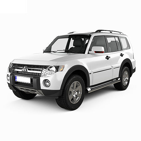 Rozsdamentes acél küszöbvédők Mitsubishi Pajero IV Wagon Long gyártmány 04.2007 - 07.2015, karosszéria suv
