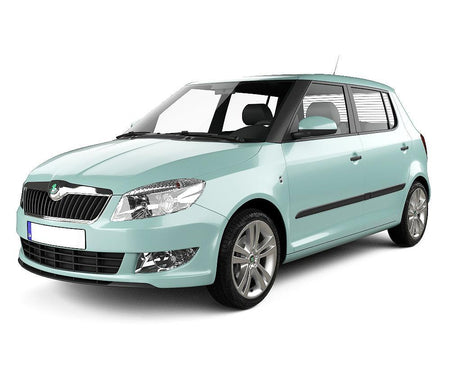 Rozsdamentes acél küszöbvédők Skoda Fabia II gyártmány 03.2007 - 10.2014, karosszéria ferdehátú