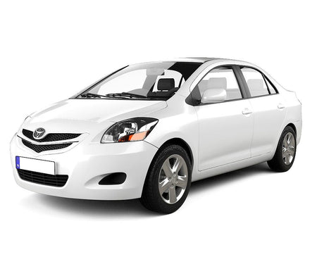 Rozsdamentes acél küszöbvédelem Yaris II gyártmány 2005.10 - 2011, karosszéria ferdehátú