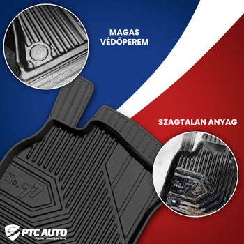 Hótálca gumiszőnyegek Volkswagen Golf Plus, gyártmány 2005 - 2014, kisbusz karosszéria rögzítő rendszerek közötti távolságok 31.5 cm vezetőnél / 30.4 cm utasnál | 77407244