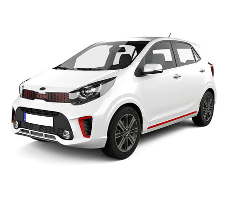 Rozsdamentes acél küszöbvédők Kia Picanto II gyártmány 04.2011 - 03.2017, karosszéria ferdehátú