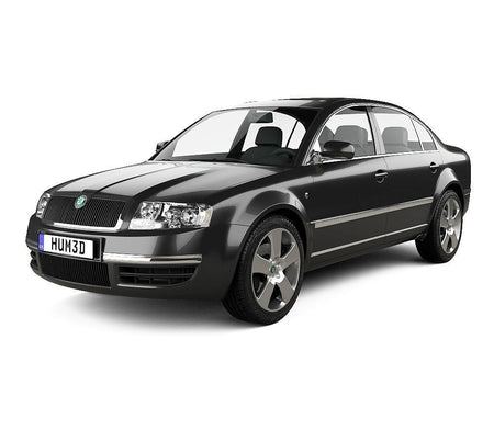 Rozsdamentes acél küszöbvédők Skoda Superb I gyártmány 03.2002 - 06.2008, karosszéria szedán