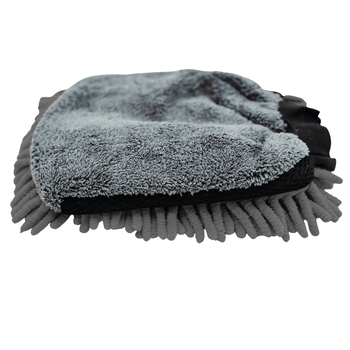 AMOS Powerfluff ultra nedvszívó mikroszálas törölköző, szürke, 1000 GSM, 60x80 cm + AJÁNDÉK kesztyű