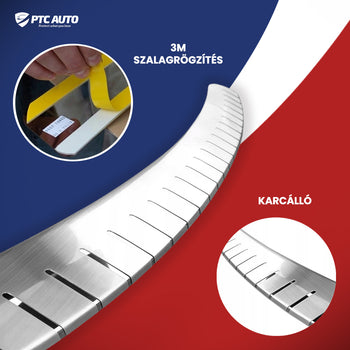 Rozsdamentes acél lökhárítóvédők Peugeot Partner III, gyártmány 06.2018 - jelen, van karosszéria | 25-7257