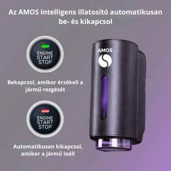 Fekete mini AMOS Diffúzor + 3 illat AJÁNDÉK