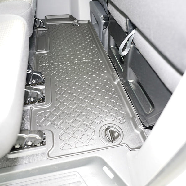 Hótálca gumiszőnyegek Volkswagen T6 .1 Caravelle, gyártmány 2019 - jelen, van karosszéria hosszú tengelytáv, 2. üléssorhoz | 683105