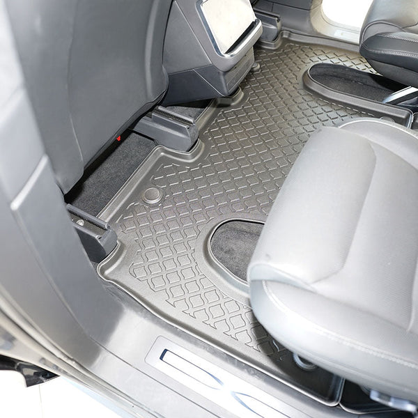 Hótálca gumiszőnyegek Tesla Model X, gyártmány 10.2016 - 12.2020, suv karosszéria 6 üléses, 2. üléssorhoz | 683874