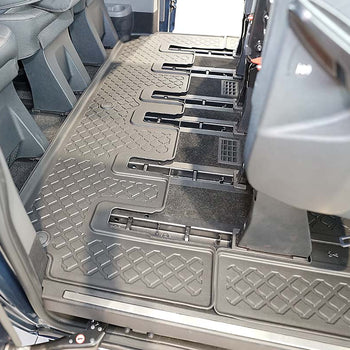 Hótálca gumiszőnyegek Ford Tourneo Custom Facelift, gyártmány 02.2018 - jelen, van karosszéria l1 és l2 tengelytáv, manuális és automata sebességváltó, 3. üléssorhoz | 693145