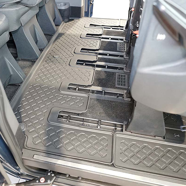 Hótálca gumiszőnyegek Ford Tourneo Custom Facelift, gyártmány 02.2018 - jelen, van karosszéria l1 és l2 tengelytáv, manuális és automata sebességváltó, 3. üléssorhoz | 693145