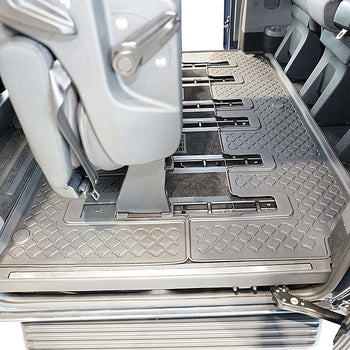 Hótálca gumiszőnyegek Ford Tourneo Custom Facelift, gyártmány 02.2018 - jelen, van karosszéria l1 és l2 tengelytáv, manuális és automata sebességváltó, 3. üléssorhoz | 693145