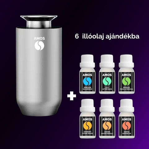 AMOS ONE Smart Diffúzor csomag + 6 káprázatos illóolaj ajándékba