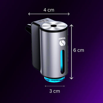 Szürke mini AMOS Diffúzor + 3 illat AJÁNDÉK