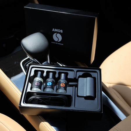 Fekete mini AMOS Diffúzor + 3 illat AJÁNDÉK