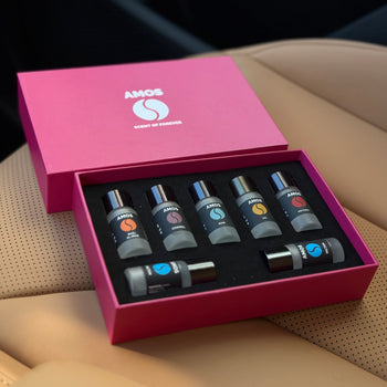 Amos Mini Pink csomag: szürke parfümdiffúzor + Pink szett 7 utántöltővel