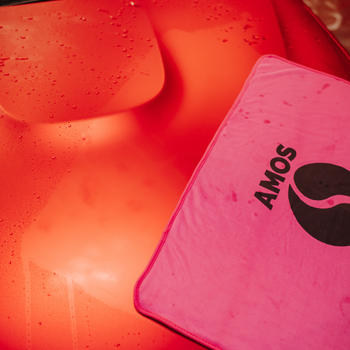 AMOS Powerfluff ultra nedvszívó mikroszálas törölköző, rózsaszín, 1000 GSM, 60x80 cm + AJÁNDÉK kesztyű