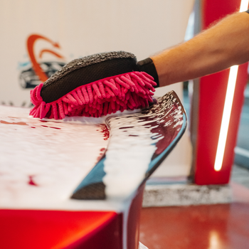 AMOS Powerfluff ultra nedvszívó mikroszálas törölköző, rózsaszín, 1000 GSM, 60x80 cm + AJÁNDÉK kesztyű