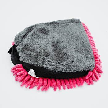 AMOS Powerfluff ultra nedvszívó mikroszálas törölköző, rózsaszín, 1000 GSM, 60x80 cm + AJÁNDÉK kesztyű