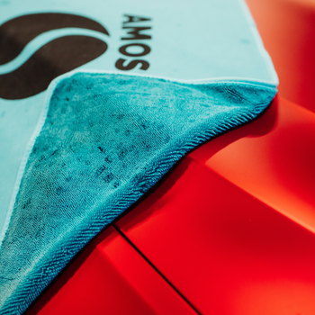 AMOS Powerfluff ultra nedvszívó mikroszálas törölköző, kék, 1000 GSM, 60x80 cm + AJÁNDÉK kesztyű