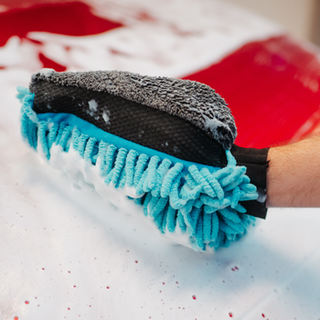 AMOS Powerfluff ultra nedvszívó mikroszálas törölköző, kék, 1000 GSM, 60x80 cm + AJÁNDÉK kesztyű