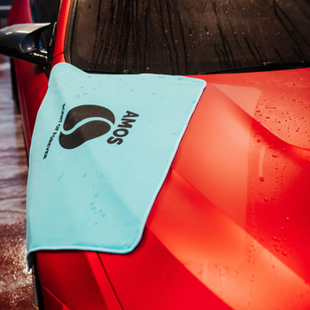 AMOS Powerfluff ultra nedvszívó mikroszálas törölköző, kék, 1000 GSM, 60x80 cm + AJÁNDÉK kesztyű