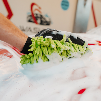 AMOS Powerfluff ultra nedvszívó mikroszálas törölköző, zöld, 1000 GSM, 60x80 cm + AJÁNDÉK kesztyű