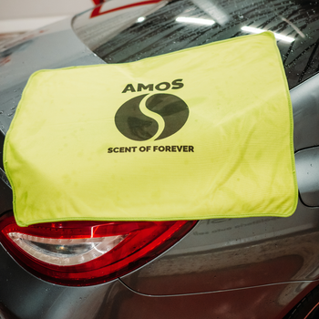 AMOS Powerfluff ultra nedvszívó mikroszálas törölköző, zöld, 1000 GSM, 60x80 cm + AJÁNDÉK kesztyű