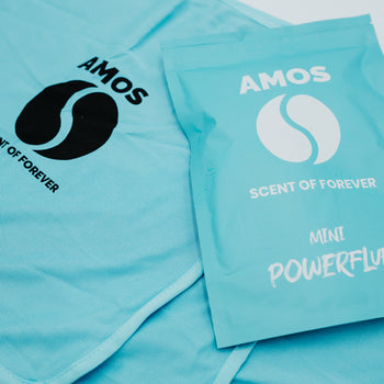 3 darabos AMOS Powerfluff Mini mikroszálas törlőkendő szett, kék, 250 GSM, 40x40 cm