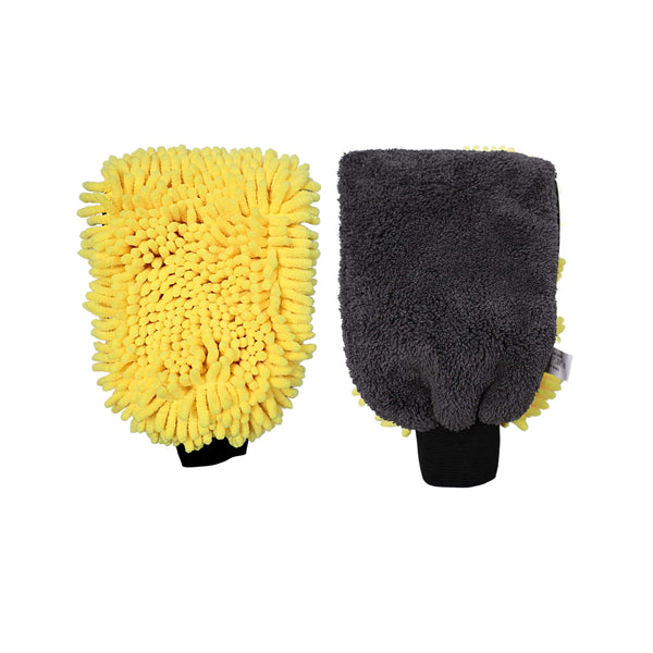 2 az 1-ben mikroszálas kesztyű autómosáshoz és tisztításhoz