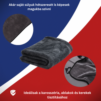 Big Boss Arka Ride mikroszálas törölköző, dupla rétegű, 1200 GSM + AJÁNDÉK kesztyű