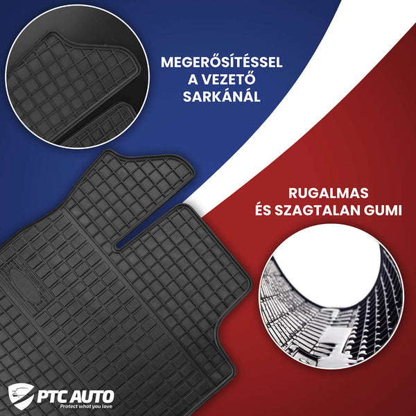 Gumiszőnyegek Fiat Qubo, gyártmány 06.2008 - 2019, ferdehátú karosszéria 2 üléses | ET0637P