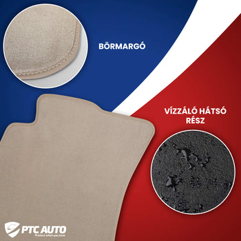 Szövetszőnyegek (bézs) Toyota Yaris II, gyártmány 10.2005 - 2011, ferdehátú karosszéria | M492502BEJ