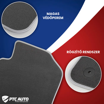 Szövetszőnyegek (szürke) Peugeot 307, gyártmány 03.2001 - 2005, ferdehátú karosszéria | M36307GRI