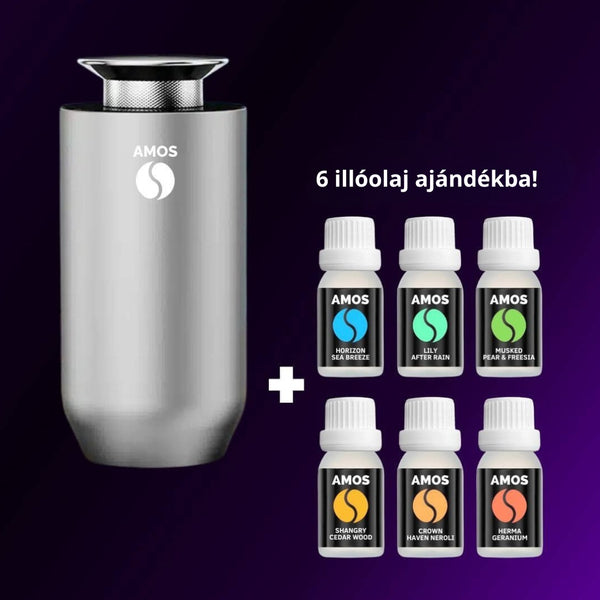 AMOS ONE Smart Diffúzor csomag + 6 káprázatos illóolaj ajándékba