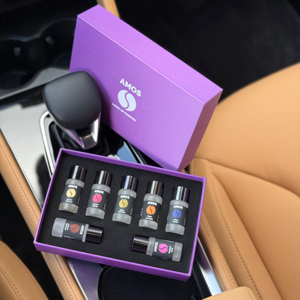 Amos Mini Purple csomag: szürke parfümdiffúzor + Purple szett 7 utántöltővel