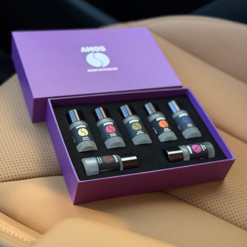 Amos Mini Purple csomag: szürke parfümdiffúzor + Purple szett 7 utántöltővel