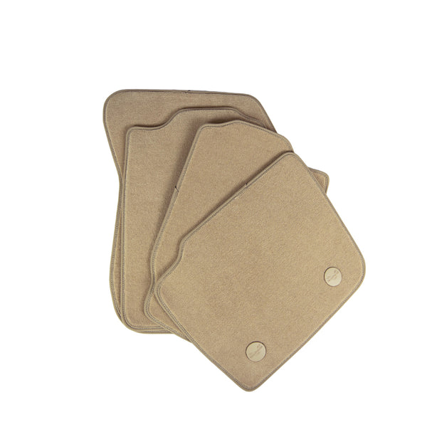 Szövetszőnyegek (bézs) Volkswagen Golf 4, gyártmány 1998 - 2003, ferdehátú karosszéria, kerek rögzítő rendszer | 1084554BEIGE