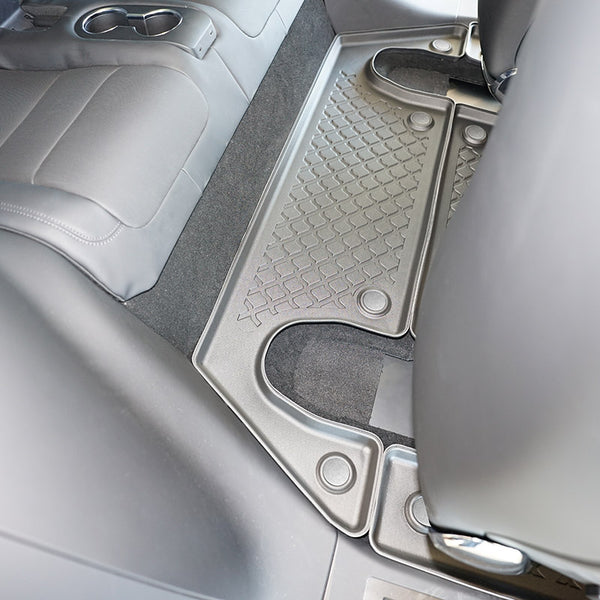 Hótálca gumiszőnyegek Tesla Model X Facelift, gyártmány 01.2021 - jelen, suv karosszéria 6 üléses, 3. üléssorhoz | 693874